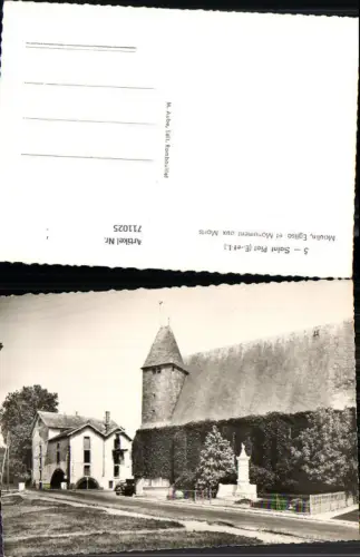 711025 France Foto AK Saint Piat Eure-et-Loir Moulin Eglise et Monument aux Morts Kirche Denkmal