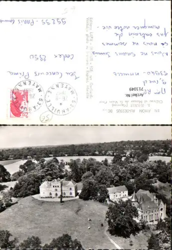 711049 France Fliegeraufnahme Ahuille Mayenne Chateau et Manoir de la Vieux Cour