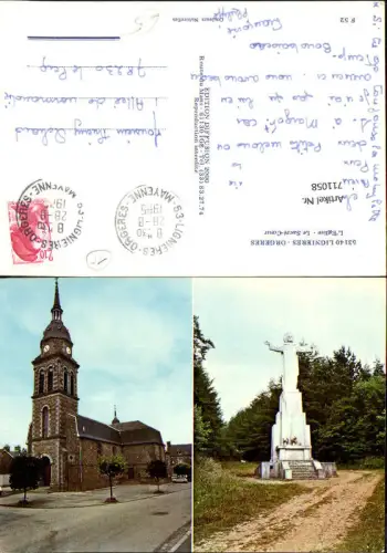 711058 France Mehrbild AK Lignieres-Orgeres L Eglise Le Sacre-Coeur Kirche Statue