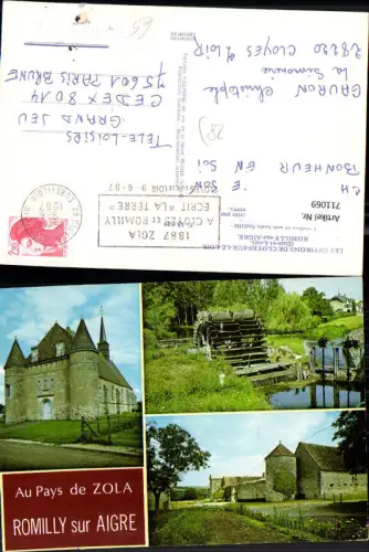 711069 France Mehrbild AK Cloyes-sur-le-Loir Eure-et-Loir Romilly-sur-Aigre L eglise et son logis fortifie
