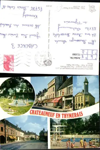 711080 France Mehrbild AK Chateauneuf-en-Thymerais Piscine pour enfants Rue Jean-Moulin Hotel de Ville Piscine