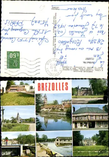 711097 France Mehrbild AK Brezolles Eure-et-Loir Le groupe scolaire Chateau de Maillebois Le Calvaire La Choltiere