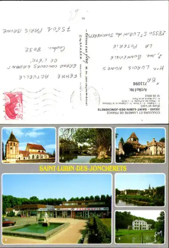 711098 France Mehrbild AK Saint-Lubin-des-Joncherets Eure-et-Loir L eglise L Avre La Mairie et la Place