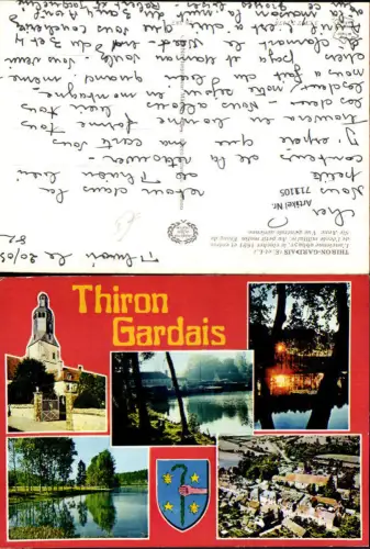 711105 France Mehrbild AK Thiron-Gardais Eure-et-Loir L ancienne abbaye le clocher Etang de Ste-Anne