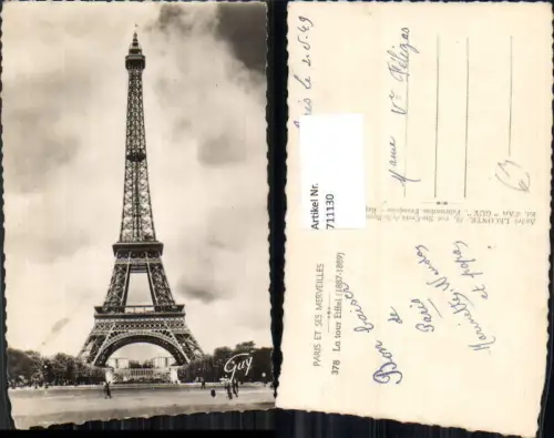711130 Foto AK France Paris La tour Eiffel Eiffelturm