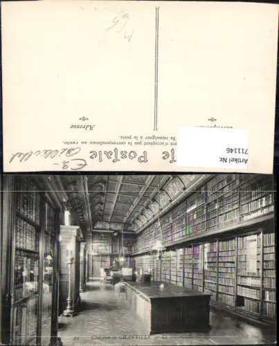 711146 France de Chantilly La Bibliotheque Bibliothek