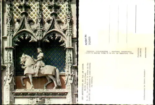 711453 France Blois Loir-et-Cher Statue du Roi Louis XII porte d entree du chateau