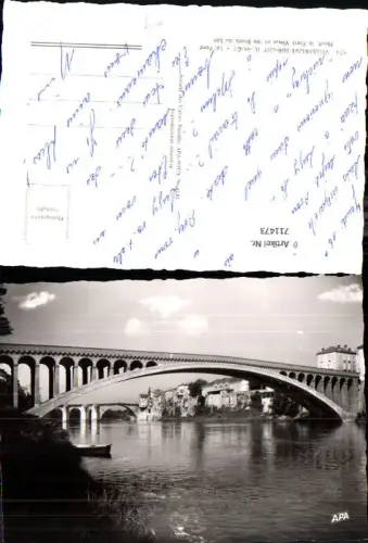 711473 France Foto AK Villeneuve-sur-Lot Le Pont Neuf le Pont Vieux et les Bords du Lot Brücke