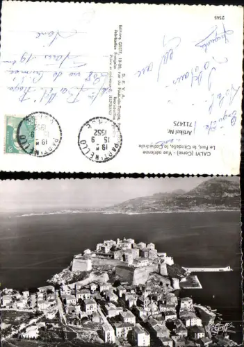 711475 France Luftbild Calvi Corse Vue aerienne Le Port la Citadelle la Cathedrale