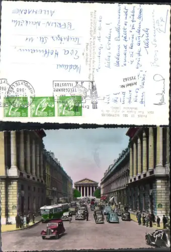 715162 France Paris Bus Autobus Auto Rue Royale Eglise Madeleine