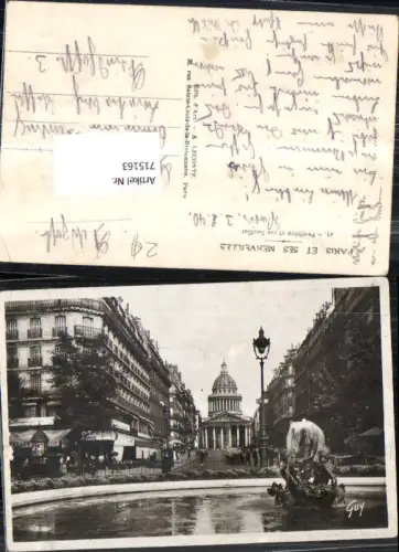 715163 France Paris Pantheon Feldpost Breitenbach Hessen