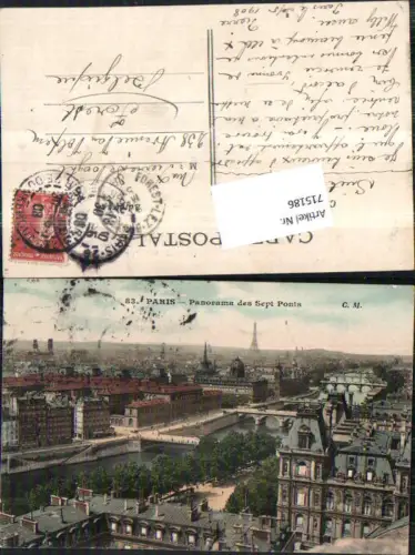 715186 France Paris Sept Ponts Brücken 1908