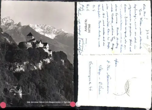 167360,Vaduz Schloss Vaduz m. Rappenstein u. Falknis