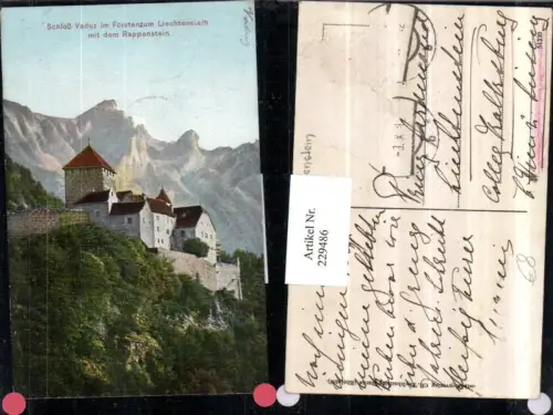 229486,Schloss Vaduz im Fürstentum Liechtenstein m. d. Rappenstein