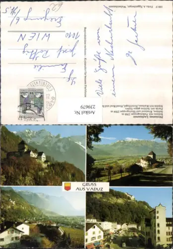 239679,Fürstentum Liechtenstein Vaduz Totale Schloss Mehrbildkarte