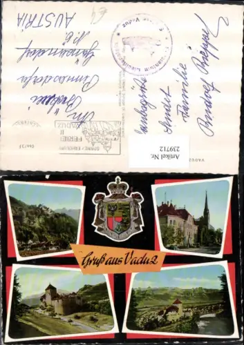 239712,Fürstentum Liechtenstein Gruß aus Vaduz Totale Schloss Mehrbildkarte