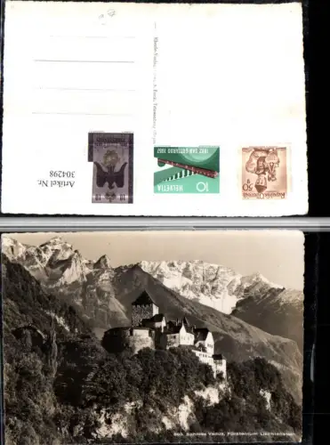 304298,Fürstentum Liechtenstein Schloss Vaduz Bergkulisse
