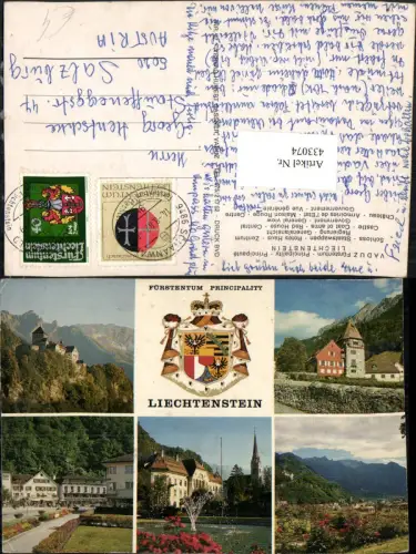 433074,Fürstentum Liechtenstein Vaduz Schloss Rotes Haus Regierung Mehrbildkarte