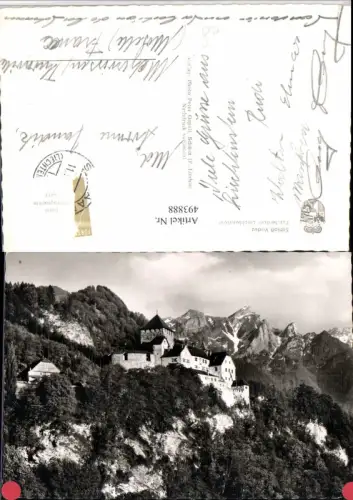 493888,Fürstentum Liechtenstein Schloss Vaduz Bergkulisse