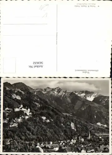 563632,Schloss Vaduz m. Falknis Liechtenstein pub R. Ospelt