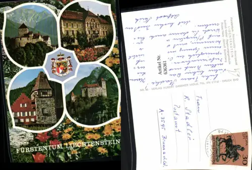 636361,Mehrbild Ak Schloss Vaduz Rotes Haus Schloss Gutenberg Principality of Liechtenstein