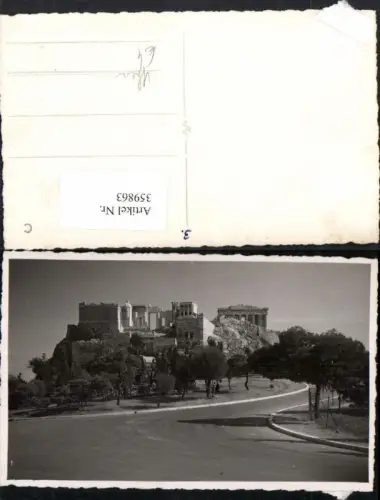 359863,Foto AK Greece Athen Athenes Straßenansicht Tempel