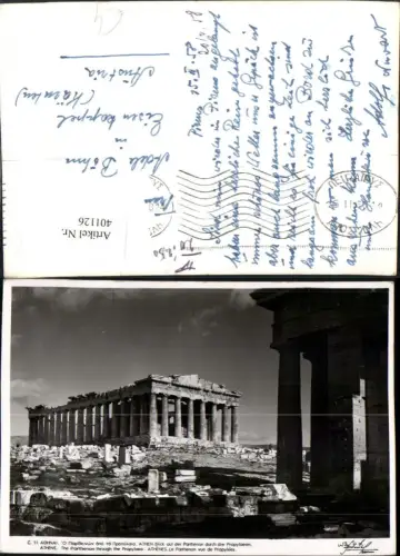 401126,Greece Athenes Athen Parthenon vue de Propylees Tempel