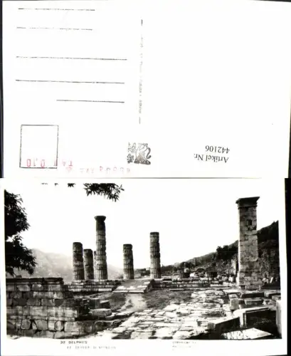 442106,Greece Delphes Delphi Le Temple d'Apollon Tempel