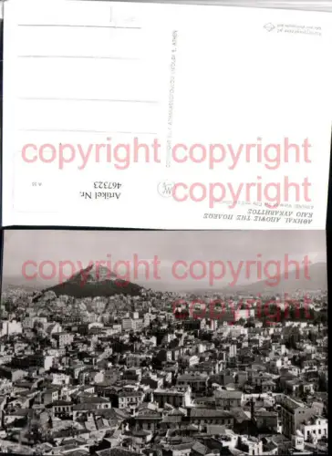 467323,Greece Athens Athen View of the City and Lycabettus Totale