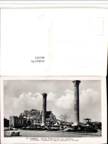 481021,Greece Athenes Athen Colonnes de Jupiter Olympien et Acropole Säulen
