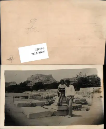 546285,Foto-AK Greece Ruinen Archäologie Athen Berg Burg Ausgrabungen