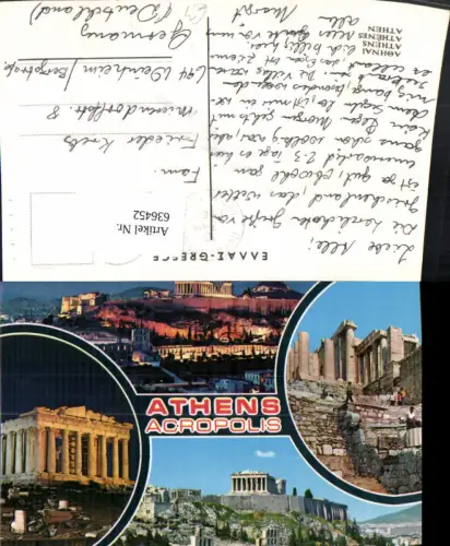636452,Mehrbild Ak Athen Athenes Acropolis Akropolis Greece