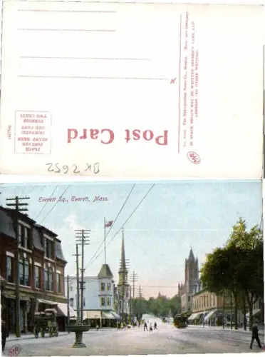 60856,Everett Square Everett Mass Strassenbahn 1915