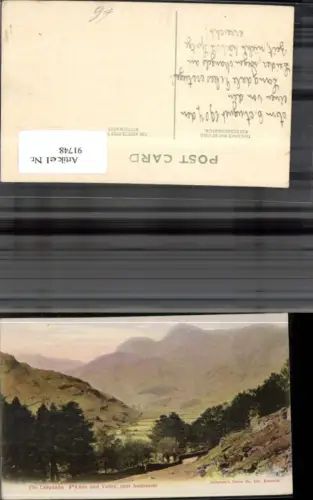 91748,The Langdale Pikes and Valley Ambleside Ansicht 1907