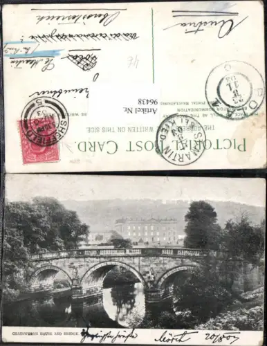 96438,Chatsworth House Bridge Sheffield 1903