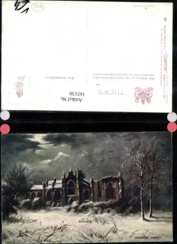 165130,Melrose Abbey Melrose Kloster Haus b. Nacht pub R. Tuck Oilette 7197