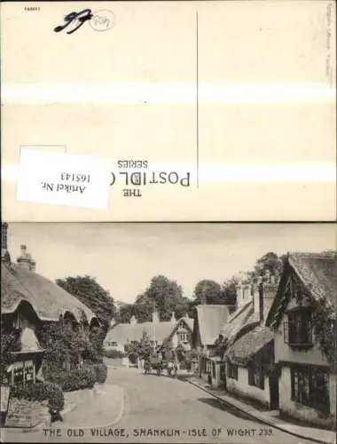 165143,Shanklin Isle of Wight The Old Village Dorfstrasse m. Pferdekutsche Mann