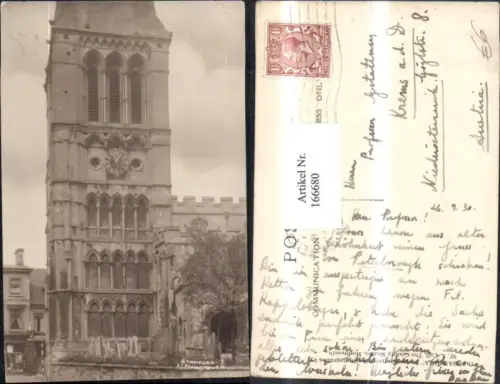 166680,Stamford St Marys Tower Kirche Turm 1930