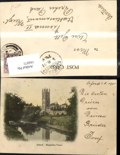 166871,Oxford Magdalen Tower 1901