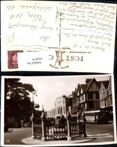166879,Coronation Stone Kingston on Thames Autobus 1939