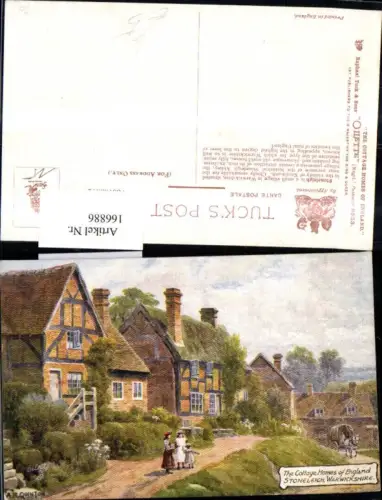 166886,Stoneleigh Warwickshire The Cottage Homes of England Künstler Ak sign A. R. Quinton pub R. Tuck and Sons Oilette