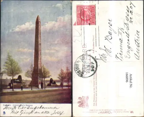 166896,London Cleopatras Needle Denkmal Obelisk pub R. Tuck and Sons Oilette 770