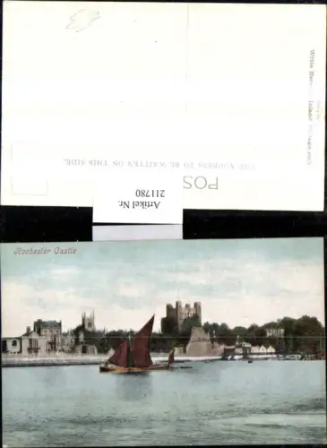 211780,Rochester Castle Schloss Burg Segelboot