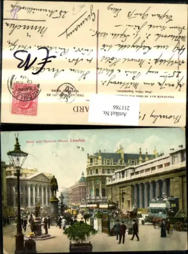 211786,London Bank and Mansion House Geschäfte Denkmal