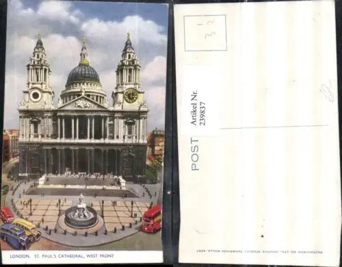 239837,London St. Pauls Cathedral West Front Kirche