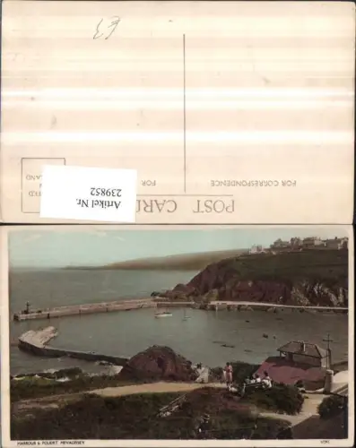 239852,Mevagissey Cornwall Harbour u. Polkirt Hafen