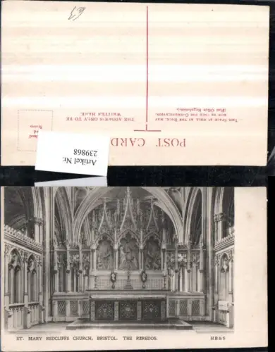 239868,Bristol St. Mary Redcliffe Church The Reredos Kirche Altar