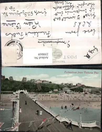 239869,Folkestone from Victoria Pier Brücke Strand