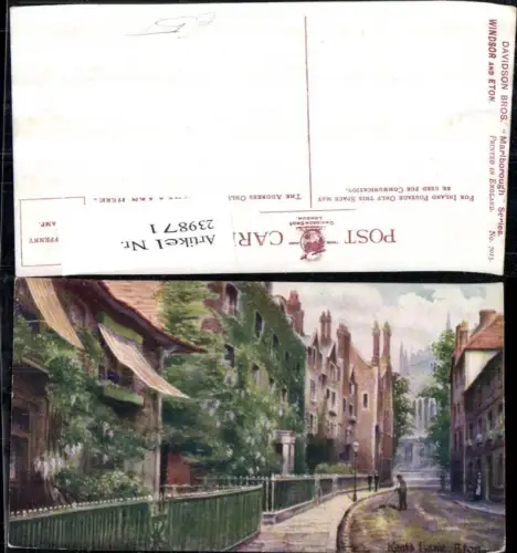239871,Künstler AK Windsor Eton Keats Lane Straßenansicht