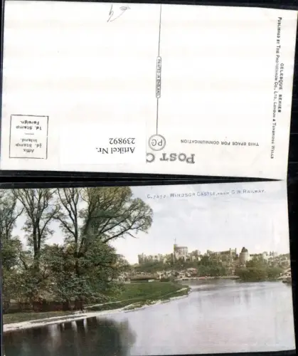 239892,Windsor Castle Schloss from G. W. Railway